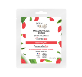 BORN TO BIO Moisturizing sheet face mask with Goji berry and Moringa extract Detox, 20ml