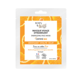 BORN TO BIO Energizing sheet face mask with Kumquat extract and biotechnological active ingredient, 20ml