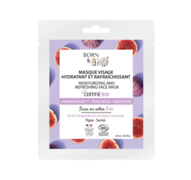 BORN TO BIO Moisturizing and refreshing fabric face mask with organic fig extract, 20 ml