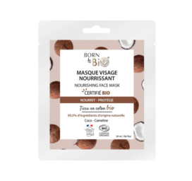 BORN TO BIO Nourishing fabric face mask with organic chamomile and pomegranate extract, 20 ml
