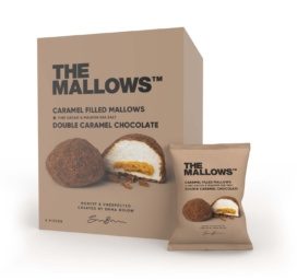 THE MALLOWS Marshmallows with caramel filling, cocoa and Maldon salt, 5x11g
