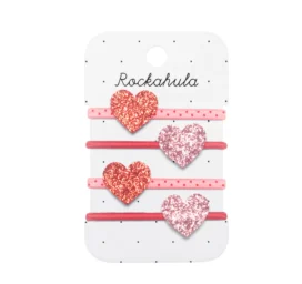 ROCKAHULA Kids Love Heart hair ties, 4 pcs