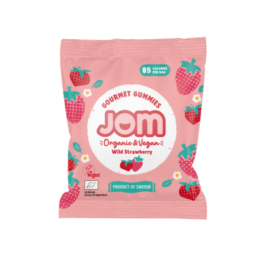 JOM ORGANIC gourmet gummy candies - wild strawberry, 25g