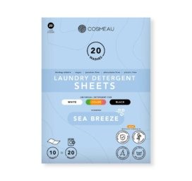 COSMEAU biodegradable laundry strips for clothes washing Sea Breeze, 20 uses