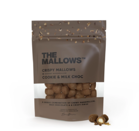 THE MALLOWS crunchy marshmallows with biscuit and milk chocolate, 90g