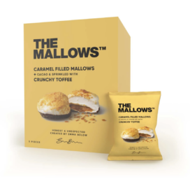 THE MALLOWS Marshmallows with Caramel Filling Crunchy Toffee, 5x11g
