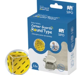 SIPO round transparent silicone corner protectors, 12 pcs