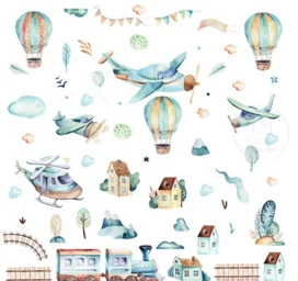 SIPO children's room wall stickers, Airplanes