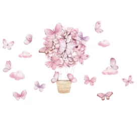 SIPO Children's Room Wall Stickers, Pink Butterflies