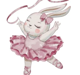 SIPO children's room wall stickers, Ballerina bunny