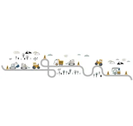 SIPO Children's Room Wall Stickers, Tractors on Street
