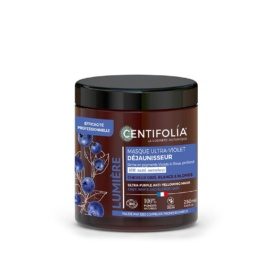 CENTIFOLIA Ultra Violet yellow-neutralizing hair mask with organic blueberry and natural pigments for grey and blonde hair, 250ml
