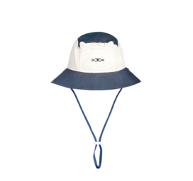 KIETLA Camper Hat UPF50 natural cotton sun protection hat NATURAL-NAVY, 0-2 years