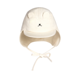 KIETLA Camper Hat UPF50 organic cotton sun protection balaclava NATURAL, 2-6 years