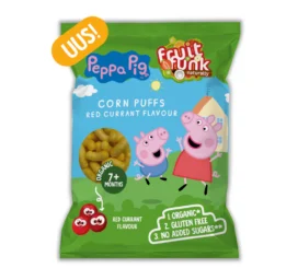 FRUITFUNK Peppa gluten-free corn sticks with vitamin B1, organic red currant flavor, 7+ months