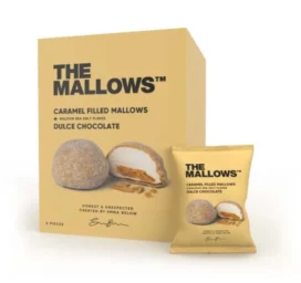 THE MALLOWS marshmallows with caramel filling and dulce chocolate, 5 pcs