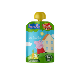 FRUITFUNK Peppa organic fruit puree with apple, carrot and banana, 90g