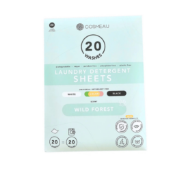 COSMEAU biodegradable laundry strips for washing clothes Wild Forest, 20 uses
