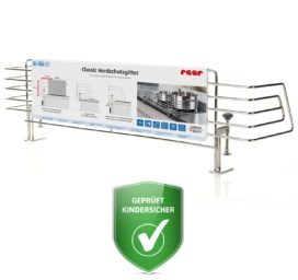 REER Stainless steel universal stove guard with clamp fastening for child safety