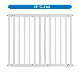 REER Safety Gate for Stairs and Doors 63–103.5cm to Ensure Child Safety, White