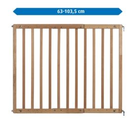 REER Safety gate for stairs and doors, attachable, 63–103.5 cm, for child safety, Natural