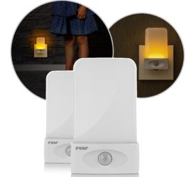 REER NightGuide Set with Motion Sensor and Warm Light Night Lamps, 2pcs