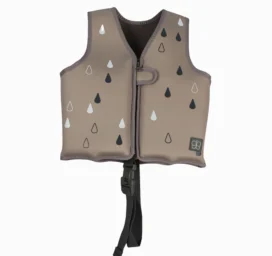 BBLUV Näj SPF50 removable support plates swim vest for children, color Sand, size MEDIUM (3-6 years)