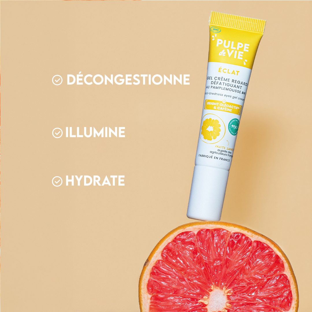 PULPE DE VIE Radiance Relaxing Eye Contour Cream-Gel with Natural Caffeine and Prebiotics, 15ml - Image 2