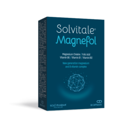 Magnefol magnesium supplement with folic acid, 30 capsules