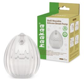 HAAKAA Shell portable silicone manual breast pump with collector, 75ml