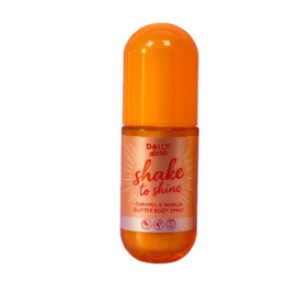 DAILY DOSE Shake to shine reflective body spray Caramel and Vanilla, 100ml