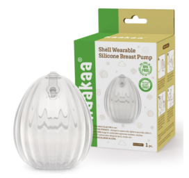HAAKAA Shell portable silicone manual breast pump with milk collector, 120ml