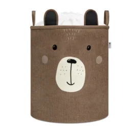 SIPO Premium toy storage basket with drawstring Brown Bear, 63 L