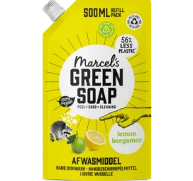 MARCEL'S GREEN SOAP lemon and bergamot dishwashing liquid, REFILL PACK 500 ml
