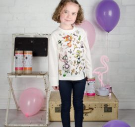 SELFIE CLOTHING color your own fairy shirt, size 8-10 (140)