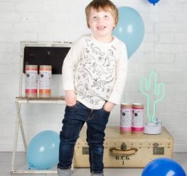 SELFIE CLOTHING Color Your Own Dinosaur Hoodie, size 3-4 (122)