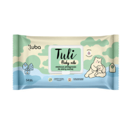 LUBA Fire biodegradable and compostable wet wipes with three valuable plant oils – sweet almond, cottonseed, and evening primrose oils, 50 pcs