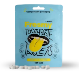 FRESMY lemon-flavored toothpaste tablets, 124 pcs