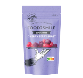 FOOD2SMILE Cherry Berry Burst sugar-free gummy candies with cherry and raspberry flavor, 85g