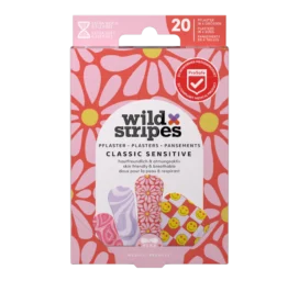 WILD STRIPES Classic Sensitive fun and skin-friendly bandages for sensitive skin, 20 pcs