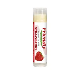 FRIENDLY ORGANIC Moisturizing Lip Balm Strawberry, 4.25g
