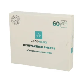 GOGONANO Biodegradable dishwasher sheets are fragrance-free and plastic-free, 60 pcs