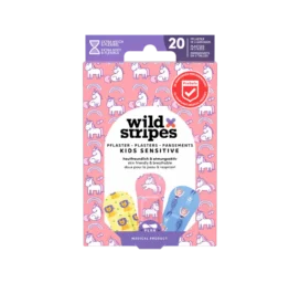 WILD STRIPES Kids Fantasy Fun and Skin-Friendly Patches for Sensitive Skin, 20pcs