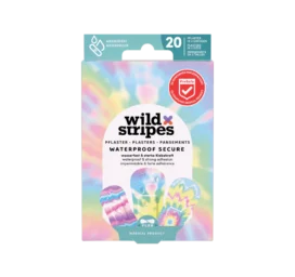 WILD STRIPES Waterproof bandages with very strong adhesion, Rainbow