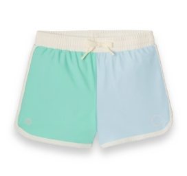 KIETLA ICONIC Swim panties UPF 50+ with sun protection fabric and UV sensor for 4-6 years old, GREEN BLUE