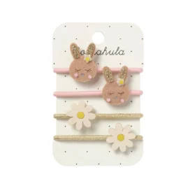 ROCKAHULA Kids Bunny and Daisy Hair Ties, 4 pcs