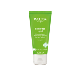 WELEDA Skin Food LIGHT moisturizing cream with organic sunflower seed oil, pansy, chamomile, and calendula extracts, 30ml