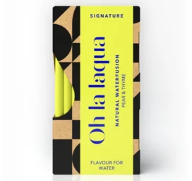 OH LA LAQUA Flavored Water Essence without Sugar and Sweeteners Pear & Thyme, 10pcs