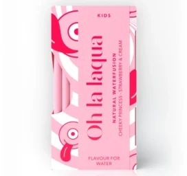 OH LA LAQUA Flavored water essence without sugar and sweeteners Strawberry and cream, 10 pieces