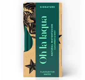 OH LA LAQUA Flavored water essence without sugar and sweeteners Cucumber & Mint, 10 pieces